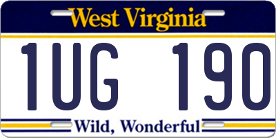 WV license plate 1UG190