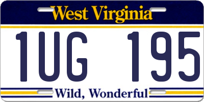 WV license plate 1UG195