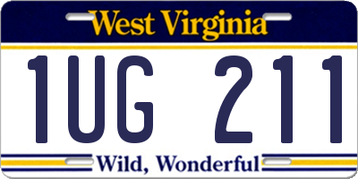 WV license plate 1UG211