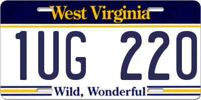 WV license plate 1UG220