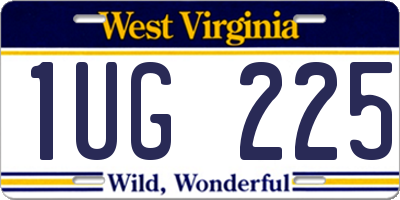 WV license plate 1UG225
