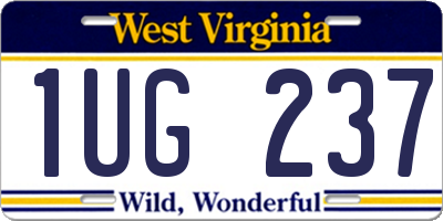 WV license plate 1UG237