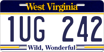 WV license plate 1UG242