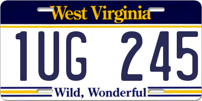 WV license plate 1UG245