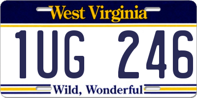 WV license plate 1UG246