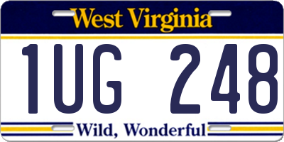 WV license plate 1UG248