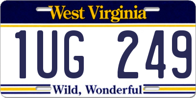WV license plate 1UG249
