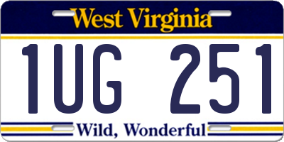 WV license plate 1UG251