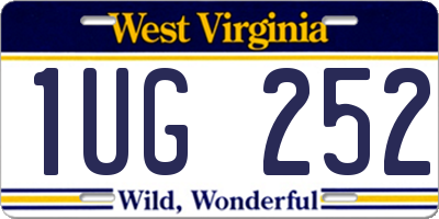 WV license plate 1UG252