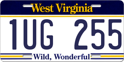 WV license plate 1UG255