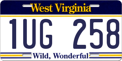 WV license plate 1UG258