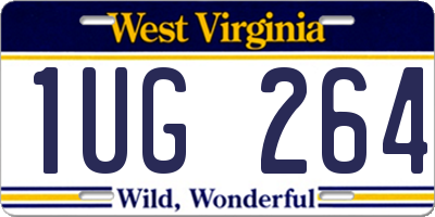 WV license plate 1UG264