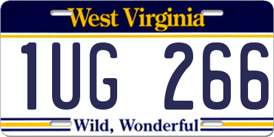 WV license plate 1UG266
