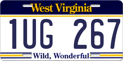 WV license plate 1UG267