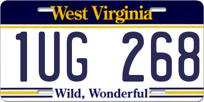 WV license plate 1UG268