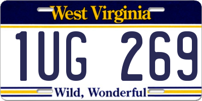 WV license plate 1UG269