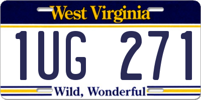 WV license plate 1UG271