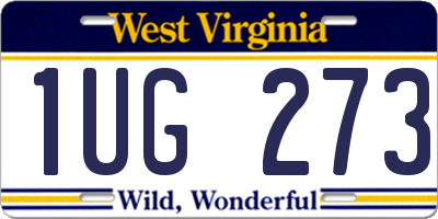 WV license plate 1UG273