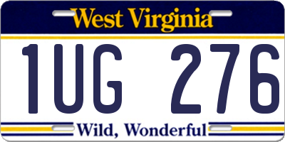 WV license plate 1UG276