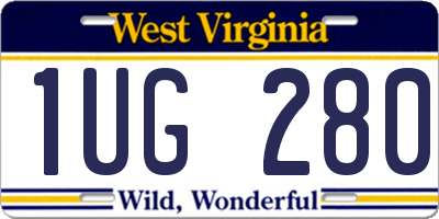 WV license plate 1UG280