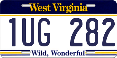 WV license plate 1UG282