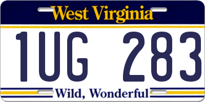 WV license plate 1UG283