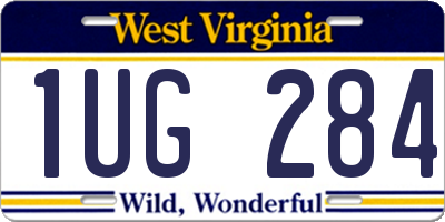 WV license plate 1UG284