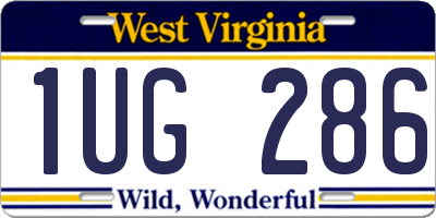 WV license plate 1UG286