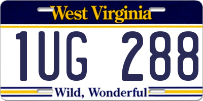 WV license plate 1UG288