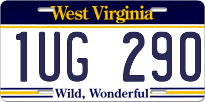 WV license plate 1UG290