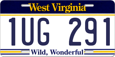 WV license plate 1UG291