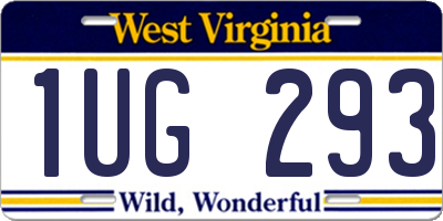 WV license plate 1UG293