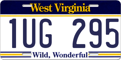 WV license plate 1UG295