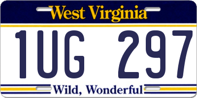WV license plate 1UG297