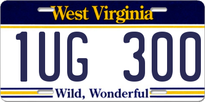WV license plate 1UG300