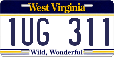 WV license plate 1UG311