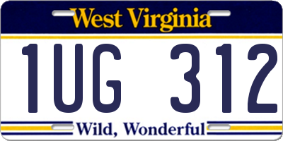 WV license plate 1UG312