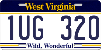 WV license plate 1UG320