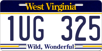 WV license plate 1UG325