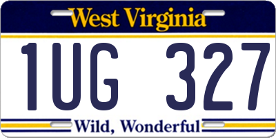 WV license plate 1UG327