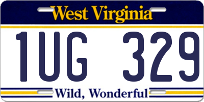 WV license plate 1UG329