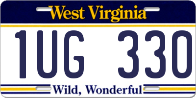 WV license plate 1UG330