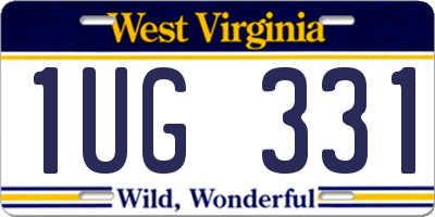 WV license plate 1UG331