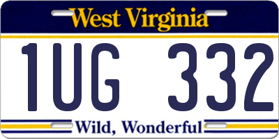 WV license plate 1UG332