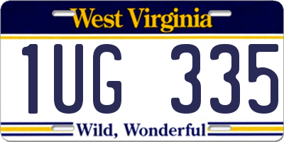 WV license plate 1UG335