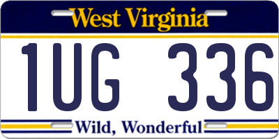 WV license plate 1UG336