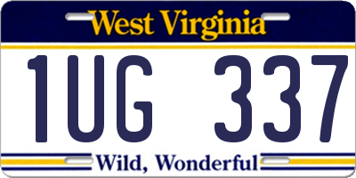 WV license plate 1UG337