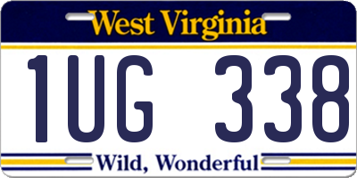 WV license plate 1UG338