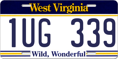 WV license plate 1UG339