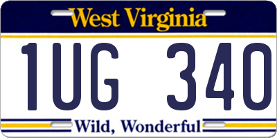 WV license plate 1UG340